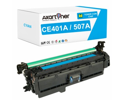 Compatible HP CE401A / 507A Cyan Cartucho de Toner para HP LaserJet Enterprise 500 Color M551 M551N M551DN M551XH M575f M575c M575dn M570dw M570dn