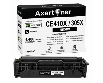 Compatible HP CE410X / 305X Negro Cartucho de Toner para HP LaserJet Pro 400 Color MFP M475dn MFP M475dw M451dn M451nw M451dw Pro 300 Color MFP M375nw