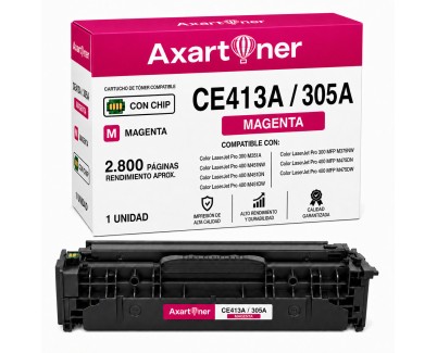 Compatible HP CE413A / 305A Magenta Cartucho de Toner para HP LaserJet Pro 400 Color MFP M475dn MFP M475dw M451dn M451nw M451dw Pro 300 Color MFP M375nw