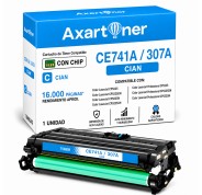 Compatible HP CE741A / 307A Cyan Cartucho de Toner para HP Color LaserJet CP5220, CP5225, Color LaserJet Professional CP5225n, CP5225dn