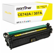 Compatible HP CE742A / 307A Amarillo Cartucho de Toner para HP Color LaserJet CP5220, CP5225, Color LaserJet Professional CP5225n, CP5225dn