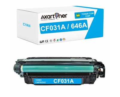 Compatible HP CF031A / 646A Cyan Cartucho de Toner para HP Color LaserJet Enterprise CM4540 MFP, CM4540f MFP, CM4540fskm MFP
