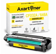 Compatible HP CF032A / 646A Amarillo Cartucho de Toner para HP Color LaserJet Enterprise CM4540 MFP, CM4540f MFP, CM4540fskm MFP