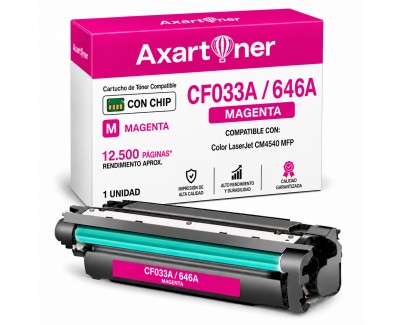 Compatible HP CF033A / 646A Magenta Cartucho de Toner para HP Color LaserJet Enterprise CM4540 MFP, CM4540f MFP, CM4540fskm MFP