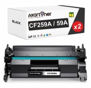 Compatible Pack x2 HP CF259A / 59A - CON CHIP ACTUALIZADO - Negro Cartucho de Toner para HP LaserJet Pro M304, M404, MFP M428