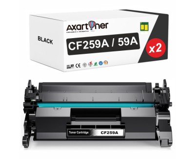 Compatible Pack x2 HP CF259A / 59A - CON CHIP ACTUALIZADO - Negro Cartucho de Toner para HP LaserJet Pro M304, M404, MFP M428