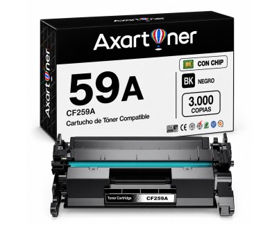 Compatible HP CF259A / 59A - CON CHIP - Negro Cartucho de Toner para HP LaserJet Pro M304a, M404dn, M404dw, M404n, MFP M428dw, MFP 428fdn, MFP M428fdw, Enterprise M406dn, MFP M430f