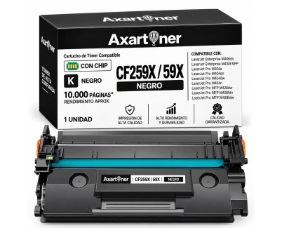 Compatible HP CF259X / 59X - CON CHIP - Negro Cartucho de Toner para HP LaserJet Pro M304a, M404dn, M404dw, M404n, MFP M428dw, MFP 428fdn, MFP M428fdw, Enterprise M406dn, MFP M430f