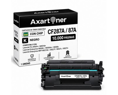 Compatible HP CF287A / 87A Negro Cartucho de Toner para LaserJet Enterprise M506dh M506dn M506n M506x M506xh / MFP M527z M527f M527dn / Pro M501dn M501n