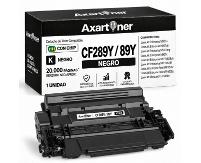 Compatible HP CF289Y / 89Y - CON CHIP - Negro Cartucho de Toner para HP Enterprise M507 / M528, Managed E52645c E52645dn