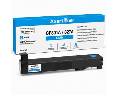 Compatible HP CF301A / 827A Cyan Cartucho de Toner para HP Color LaserJet Enterprise Flow MFP M880 M880z+ M880z M880z+NFC