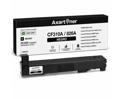 Compatible HP CF310A / 826A Negro Cartucho de Toner para HP LaserJet Enterprise M850, M855DN, M855X, M855XH