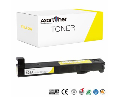 Compatible HP CF312A / 826A Amarillo Cartucho de Toner para HP LaserJet Enterprise M850, M855DN, M855X, M855XH