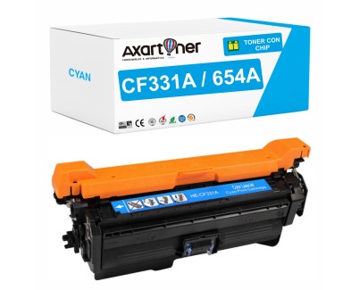 Compatible HP CF331A / 654A Cyan Cartucho de Toner para HP LaserJet Enterprise M651dn, M651n, M651xh , M651xhm