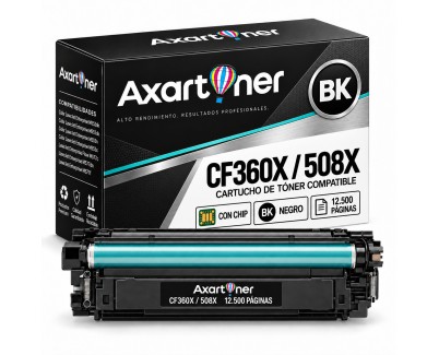 Compatible HP CF360X / 508X Negro Cartucho de Toner para HP Color LaserJet Enterprise M552dn M553dn M553n M553x LaserJet Enterprise M577c M577dn M577f