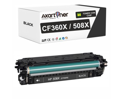 Compatible HP CF360X / 508X Negro Cartucho de Toner para HP Color LaserJet Enterprise M552dn M553dn M553n M553x LaserJet Enterprise M577c M577dn M577f