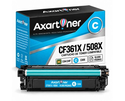 Compatible HP CF361X / 508X Cyan Cartucho de Toner para HP Color LaserJet Enterprise M552dn M553dn M553n M553x LaserJet Enterprise M577c M577dn M577f