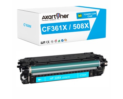 Compatible HP CF361X / 508X Cyan Cartucho de Toner para HP Color LaserJet Enterprise M552dn M553dn M553n M553x LaserJet Enterprise M577c M577dn M577f