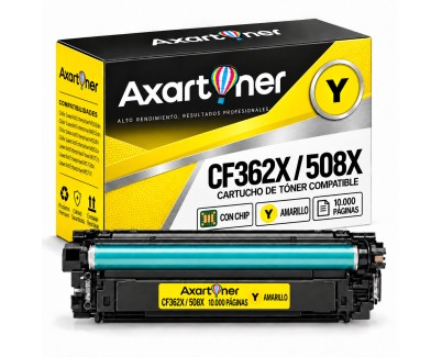 Compatible HP CF362X / 508X Amarillo Cartucho de Toner para HP Color LaserJet Enterprise M552dn M553dn M553n M553x LaserJet Enterprise M577c M577dn M577f