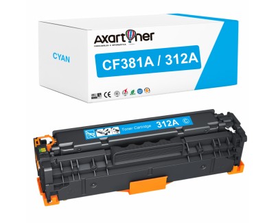 Compatible HP CF381A / 312A Cyan Cartucho de Toner para HP Color LaserJet Pro MFP M476dn / M476dw / M476nw