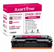 Compatible HP CF403X / CF403A Magenta Cartucho de Toner 201X / 201A para Color LaserJet Pro M252dw, M252n, MFP M274dn, MFP M274n, MFP M277dw, MFP M277n