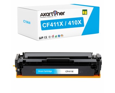 Compatible HP CF411X / CF411A Cyan Cartucho de Toner 410X / 410A para HP Color Laserjet Pro M452 - MFP M377, M477