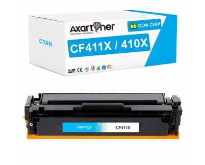 Compatible HP CF411X / CF411A Cyan Cartucho de Toner 410X / 410A para HP Color LaserJet Pro M452dn M452nw MFP M377dw MFP M477fdn MFP M477fdw MFP M477fnw