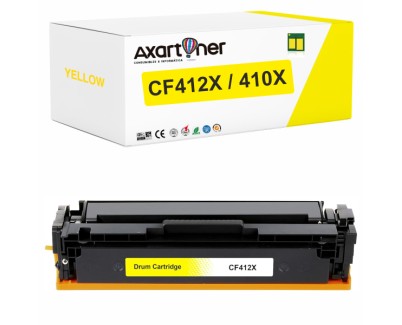 Compatible HP CF412X / CF412A Amarillo Cartucho de Toner 410X / 410A para HP Color Laserjet Pro M452 - MFP M377, M477