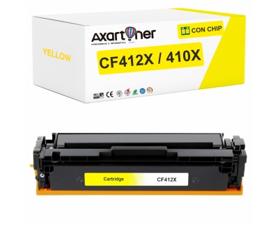 Compatible HP CF412X / CF412A Amarillo Cartucho de Toner 410X / 410A para HP Color LaserJet Pro M452dn M452nw MFP M377dw MFP M477fdn MFP M477fdw MFP M477fnw