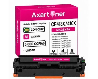 Compatible HP CF413X / CF413A Magenta Cartucho de Toner 410X / 410A para HP Color LaserJet Pro M452dn M452nw MFP M377dw MFP M477fdn MFP M477fdw MFP M477fnw