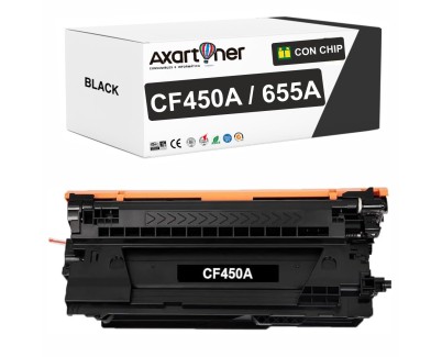 Compatible HP CF450A / 655A Negro Cartucho de Toner para HP Color LaserJet Enterprise Flow MFP M681z, MFP M682z / Color LaserJet Enterprise M652, MFP M681 MFP M653x