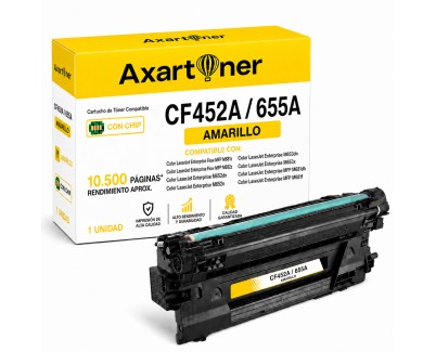 Compatible HP CF452A / 655A Amarillo Cartucho de Toner para HP Color LaserJet Enterprise Flow MFP M681z, MFP M682z / Color LaserJet Enterprise M652, MFP M681 MFP M653x