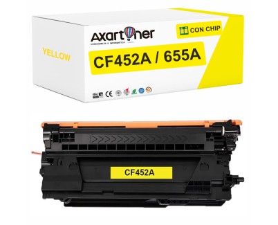 Compatible HP CF452A / 655A Amarillo Cartucho de Toner para HP Color LaserJet Enterprise Flow MFP M681z, MFP M682z / Color LaserJet Enterprise M652, MFP M681 MFP M653x