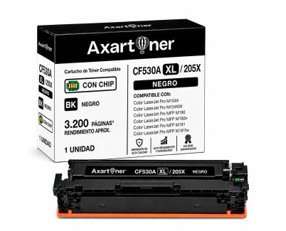 Compatible HP CF530A XL / 205A Negro Cartucho de Toner para HP Color LaserJet Pro M154a M154nw MFP M180 MFP M180n MFP M181 MFP M181fw