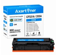 Compatible HP CF531A / 205A Cyan Cartucho de Toner para HP Color LaserJet Pro M154a M154nw MFP M180 MFP M180n MFP M181 MFP M181fw