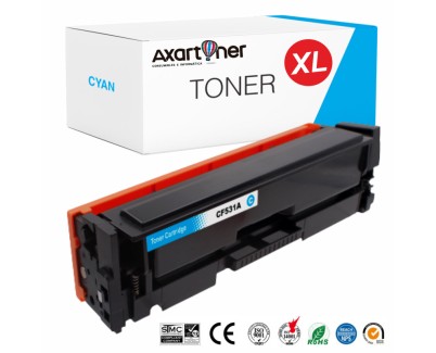 Compatible HP CF531A XL / 205A Cyan Cartucho de Toner para HP Color LaserJet Pro M154, MFP M180, MFP M181