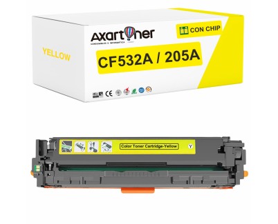Compatible HP CF532A / 205A Amarillo Cartucho de Toner para HP Color LaserJet Pro M154a M154nw MFP M180 MFP M180n MFP M181 MFP M181fw