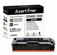 Compatible HP CF540X / CF540A Negro Cartucho de Toner 203X / 203A para HP Color LaserJet Pro M254dnw M254dw M254nw / MFP M280nw M281fdn M281fdw M281fw