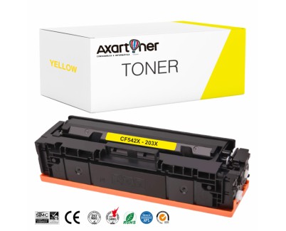 Compatible HP CF542X / CF542A Amarillo Cartucho de Toner 203X/ 203A para HP Color LaserJet Pro M254, M280, M281