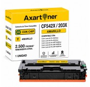 Compatible HP CF542X / CF542A Amarillo Cartucho de Toner 203X/ 203A para HP Color LaserJet Pro M254dnw M254dw M254nw / MFP M280nw M281fdn M281fdw M281fw