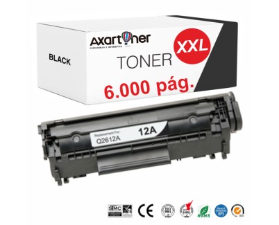 Compatible HP Q2612A XL / 12A XL Negro Cartucho de Toner