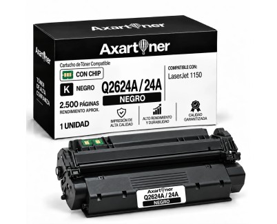 Compatible HP Q2624A / 24A Negro Cartucho de Toner