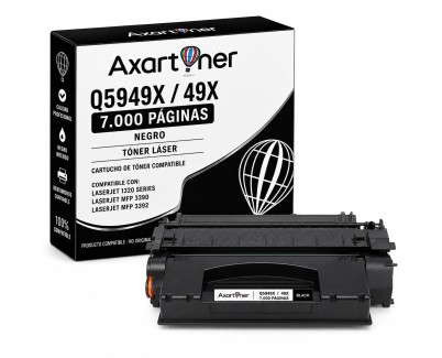 Compatible HP Q5949X / 49X Negro Cartucho de Toner para HP LaserJet 1320, 1320N, 1320TN, 3390MFP, 3392MFP, 1320nw, 1320t, 3390, 3392