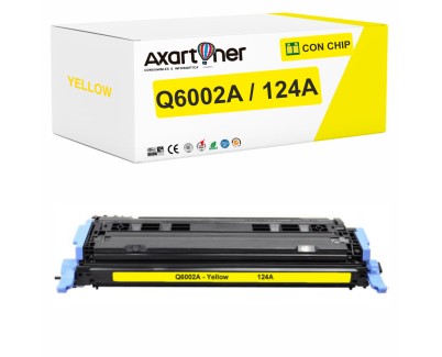 Compatible HP Q6002A / 124A Amarillo Cartucho de Toner para HP Color LaserJet 1600, 2600n, 2605, 2605dn, 2605dtn, CM1015, CM1015 MFP, CM1017, CM1017 MFP
