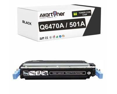 Compatible HP Q6470A / 501A Negro Cartucho de Toner para HP Color LaserJet 3600, 3600dn, 3600n, 3800, 3800dn, 3800n, CP3505, CP3505dn, CP3505n
