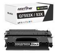 Compatible HP Q7553X / 53X Negro Cartucho de Toner para HP LaserJet P2014, P2015, M2727, M2727, MFP, M2727nf, MFP, M2727nfs, P2015d, P2015dn, P2015x, P2014, P2014n