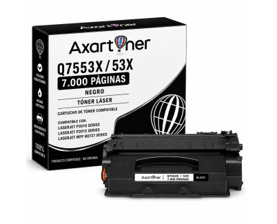 Compatible HP Q7553X / 53X Negro Cartucho de Toner para HP LaserJet P2014, P2015, M2727, M2727, MFP, M2727nf, MFP, M2727nfs, P2015d, P2015dn, P2015x, P2014, P2014n