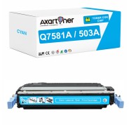 Compatible HP Q7581A / 503A Cyan Cartucho de Toner para HP Color LaserJet 3800, 3800dn, 3800n, CP3505, CP3505dn, CP3505n