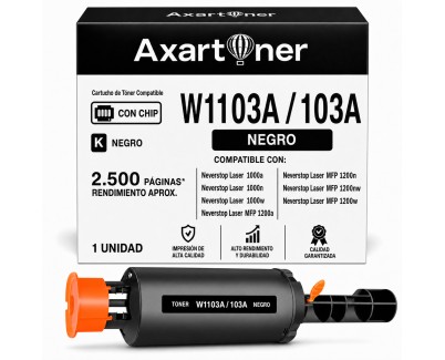 Compatible HP W1103A / 103A Negro Cartucho de Toner para HP Neverstop 1000a 1000n 1000w MFP 1200a 1200n 1200nw 1200w