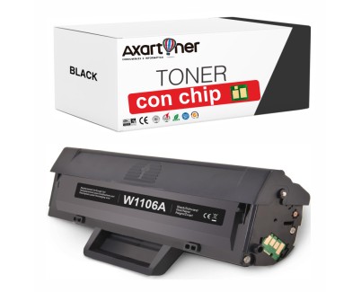 Compatible HP W1106A / 106A - CON CHIP - Negro Cartucho de Toner para HP Laser 107a, 107w / MFP 135a, 135w, 137fnw